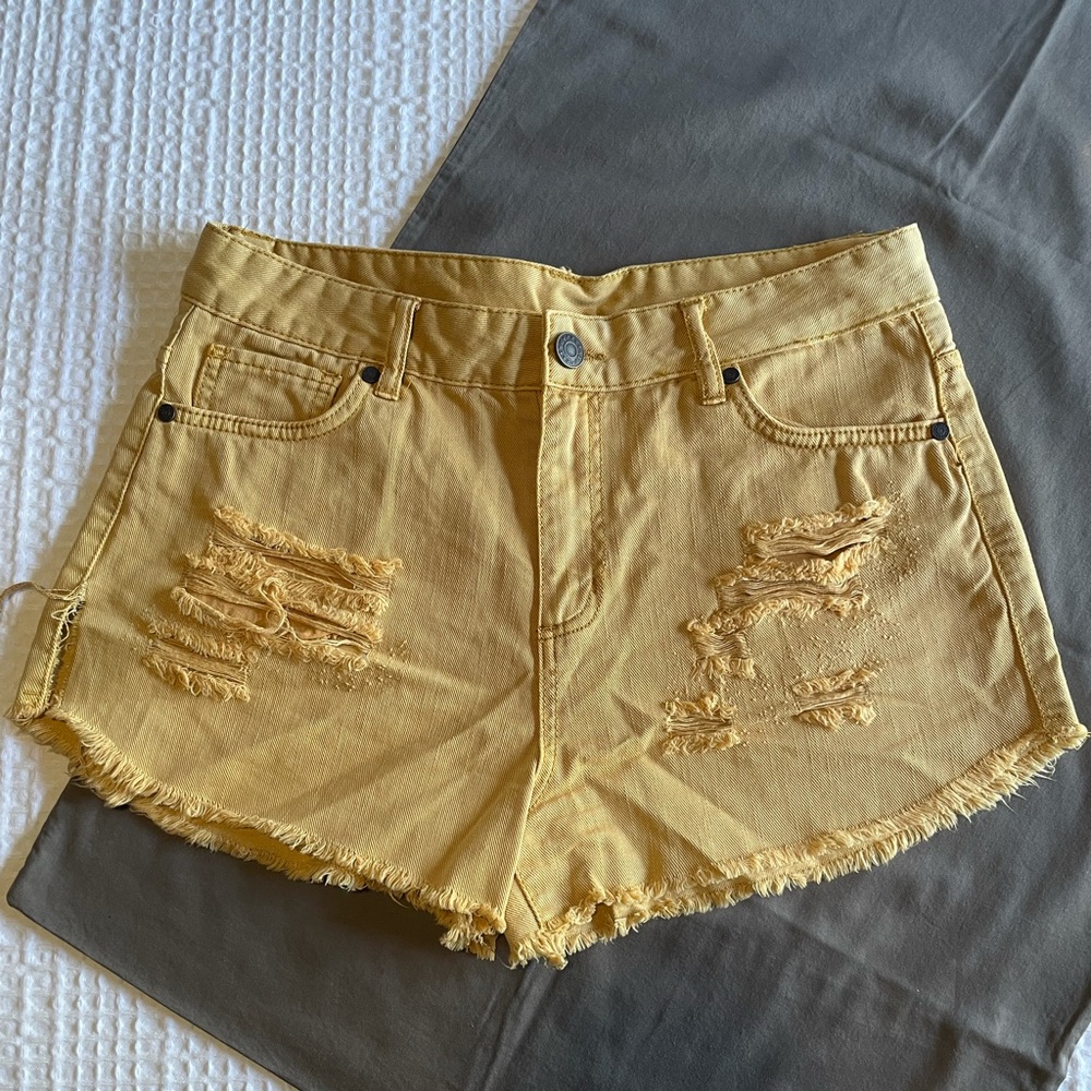 Mustard yellow shorts